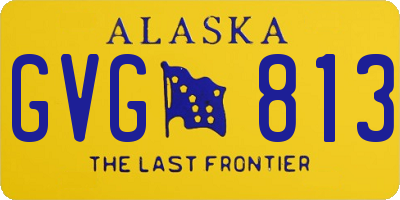 AK license plate GVG813