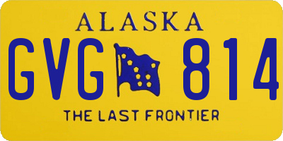 AK license plate GVG814