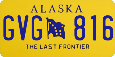 AK license plate GVG816