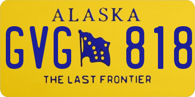 AK license plate GVG818