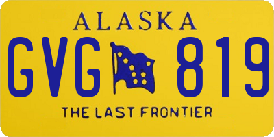 AK license plate GVG819