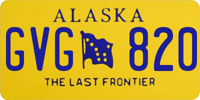 AK license plate GVG820