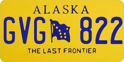 AK license plate GVG822