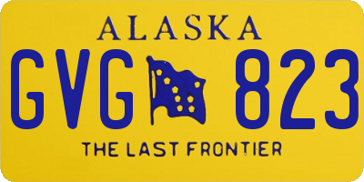 AK license plate GVG823