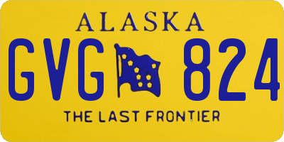 AK license plate GVG824