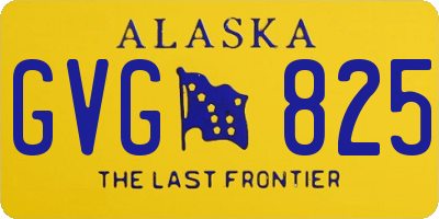 AK license plate GVG825