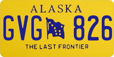 AK license plate GVG826