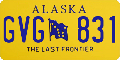 AK license plate GVG831