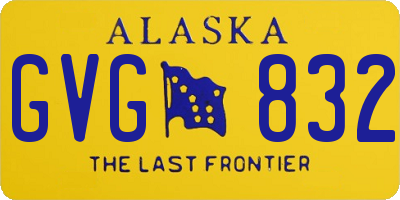 AK license plate GVG832