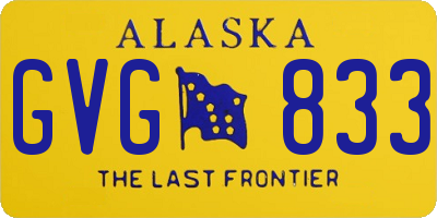 AK license plate GVG833