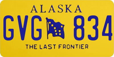 AK license plate GVG834