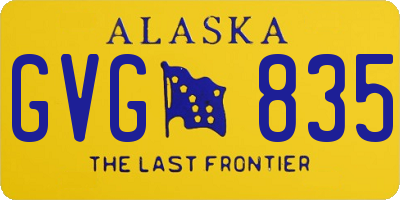 AK license plate GVG835
