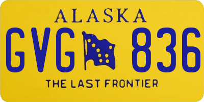 AK license plate GVG836