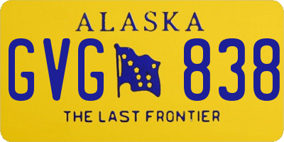 AK license plate GVG838