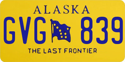 AK license plate GVG839