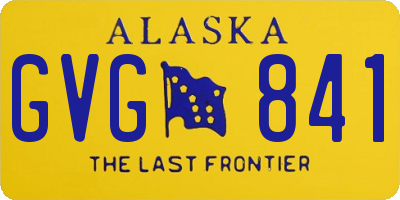 AK license plate GVG841