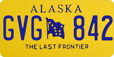 AK license plate GVG842