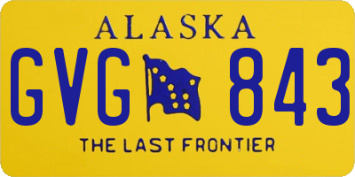 AK license plate GVG843