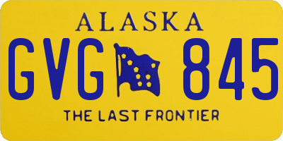 AK license plate GVG845