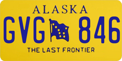 AK license plate GVG846