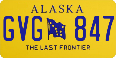 AK license plate GVG847