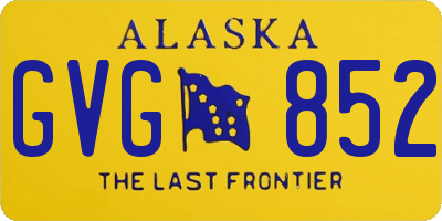 AK license plate GVG852