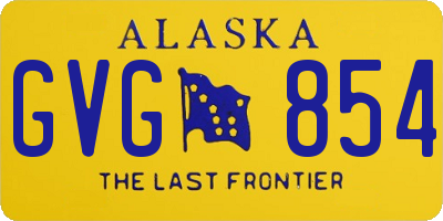 AK license plate GVG854