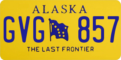 AK license plate GVG857