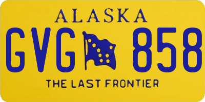 AK license plate GVG858