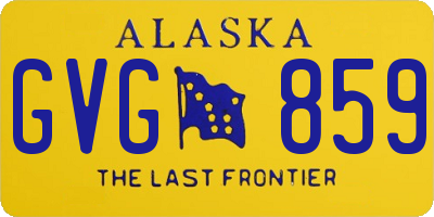AK license plate GVG859