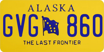 AK license plate GVG860