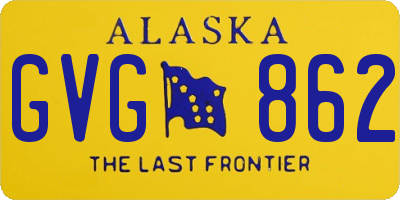 AK license plate GVG862