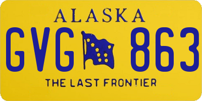 AK license plate GVG863