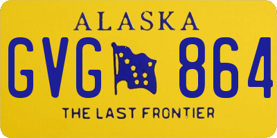 AK license plate GVG864