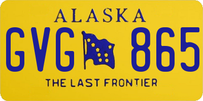 AK license plate GVG865