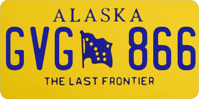 AK license plate GVG866