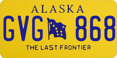 AK license plate GVG868