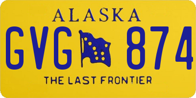 AK license plate GVG874