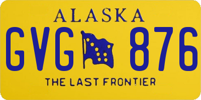 AK license plate GVG876