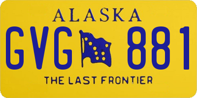 AK license plate GVG881