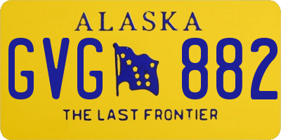 AK license plate GVG882