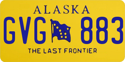 AK license plate GVG883