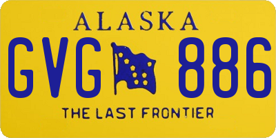 AK license plate GVG886