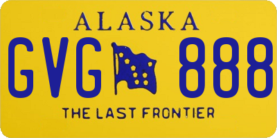 AK license plate GVG888