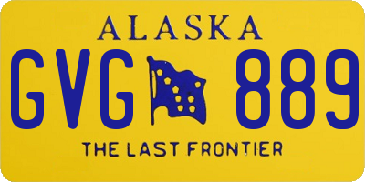 AK license plate GVG889