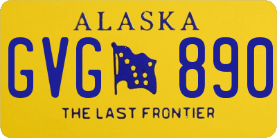 AK license plate GVG890