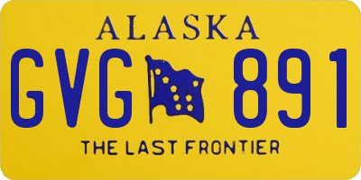 AK license plate GVG891