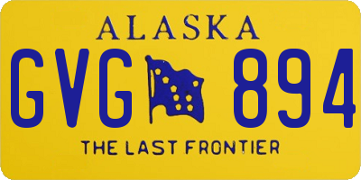 AK license plate GVG894