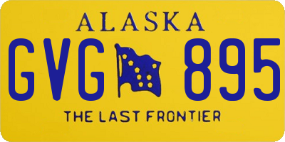 AK license plate GVG895