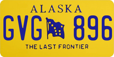 AK license plate GVG896